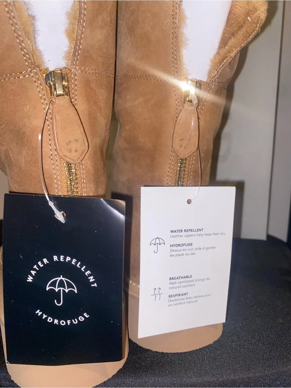 Naturalizer GORGEOUS real suede water repellant fur boots 👢